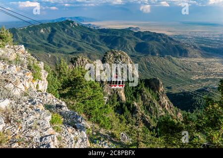 Sandia Peak Tramway, Sandia Mountains,  Albuquerque, New Mexico USA Stock Photo