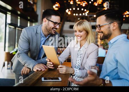 People meeting communication business brainstorming teamwork concept Stock Photo