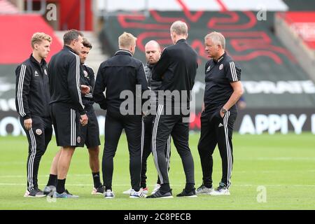 SOUTHAMPTON, UK. JULY 26TH 2020 Sheffield United manager Chris Wilder after the Premier League match between Southampton and Sheffield United at St Mary's Stadium, Southampton. (Credit: Jon Bromley | MI News) Credit: MI News & Sport /Alamy Live News Stock Photo