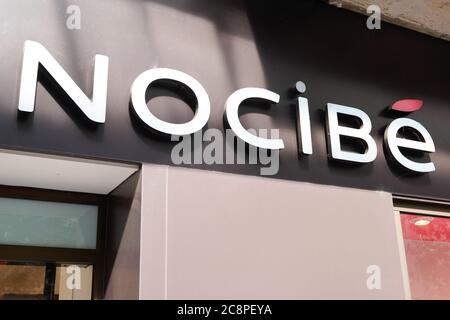 Bordeaux , Aquitaine / France - 07 22 2020 : Nocibe logo sign in front of cosmetic shop Stock Photo