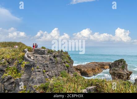 Pancake Rocks, Punakaiki, West Coast, South Island, New Zealand Stock Photo