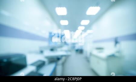 Medical laboratory with analyzers. Blur abstract background Stock Photo