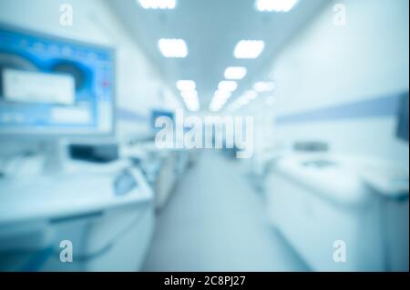 Medical laboratory with analyzers. Blur abstract background Stock Photo