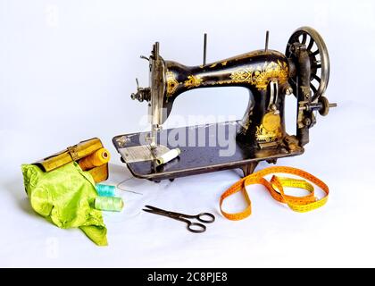 Old Sewing Accessories and Tools Stock Photo - Image of fashion, industry:  194582932