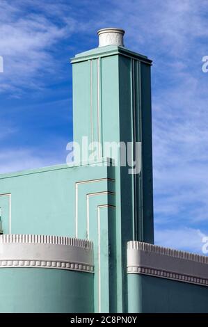 Detail of Art Deco architecture on Wilshire Blvd. in the Miracel Mile district of Los Angeles, CA Stock Photo