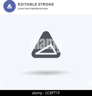 Ascend icon vector, filled flat sign, solid pictogram isolated on white, logo illustration. Ascend icon for presentation. Stock Vector
