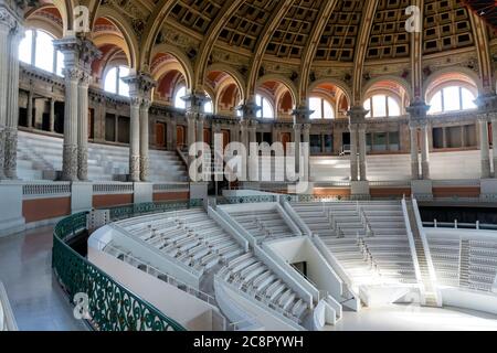 Oval room of  the National Art Museum of Catalonia,Barcelona city,Spain. Stock Photo