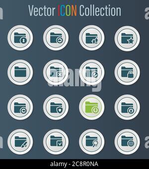 Office folders set icons Stock Vector Image & Art - Alamy