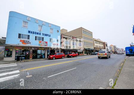 Ketchikan, Alaska - jul 23, 2018 - view of downtown  in  sunny day Stock Photo