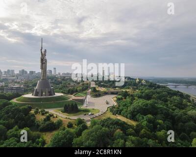 Historical monument of Ukraine : Motherland Monument in Kyiv Stock Photo