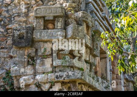 The ruins of the Mayan city of Labna are part of the Pre-Hispanic Town of Uxmal UNESCO World Heritage Center in Yucatan, Mexico. Stock Photo