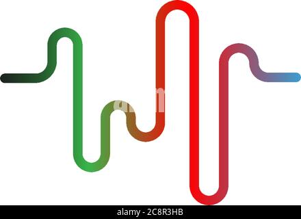 Sound wave icon logo design vector illustration Stock Vector