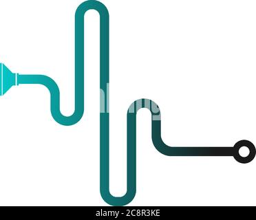 Sound wave icon logo design vector illustration Stock Vector
