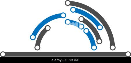 Sound wave icon logo design vector illustration Stock Vector