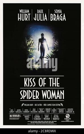 Kiss of the Spider Woman (1985) directed by Hector Babenco and starring William Hurt, Raul Julia and Sônia Braga. Adaptation of Manuel Puig's novel about 2 prisoners sharing a cell in Brazil, one a revolutionary and the other a homosexual. Stock Photo