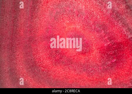 Beetroot cross sections, natural red colour Stock Photo