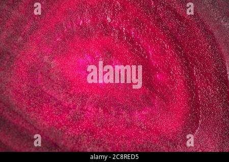 Beetroot cross sections, natural red colour Stock Photo