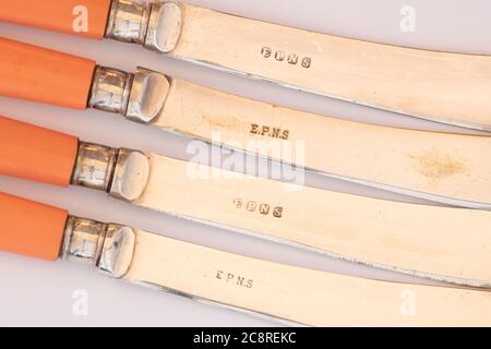 Vintage EPNS Electro Plated Nickel Silver cutlery Stock Photo