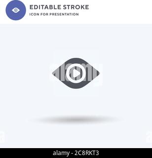Viewers icon vector, filled flat sign, solid pictogram isolated on white, logo illustration. Viewers icon for presentation. Stock Vector
