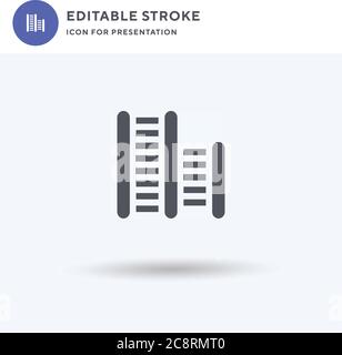 Wall Bars icon vector, filled flat sign, solid pictogram isolated on ...