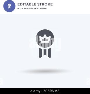 Quality icon vector, filled flat sign, solid pictogram isolated on white, logo illustration. Quality icon for presentation. Stock Vector
