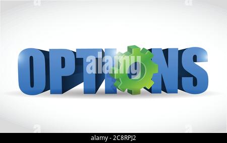 Options gear sign illustration design over a white background Stock Vector