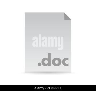 Doc document file illustration design over a white background Stock Vector