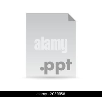 Ppt document file illustration design over a white background Stock Vector