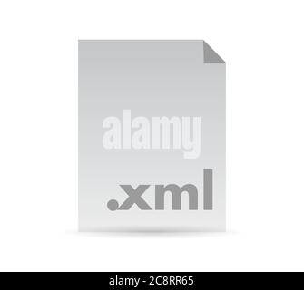 Xml document file illustration design over a white background Stock Vector
