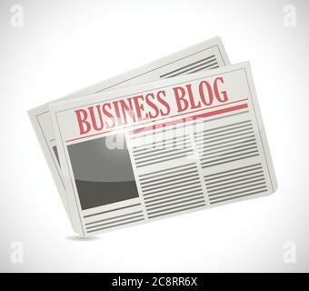 Business biog newspaper illustration design over a white background Stock Vector