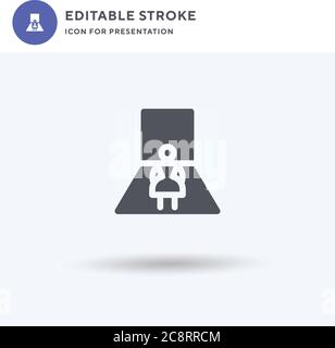 Model icon vector, filled flat sign, solid pictogram isolated on white, logo illustration. Model icon for presentation. Stock Vector