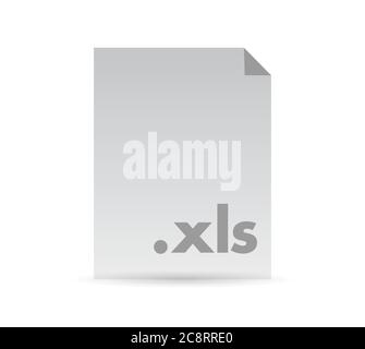 Xls file document illustration design over a white background Stock Vector