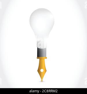Calligraphic pen illustration design over a white background Stock Vector