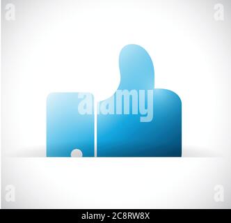 Like hand inside a paper pocket. illustration design over a white background Stock Vector