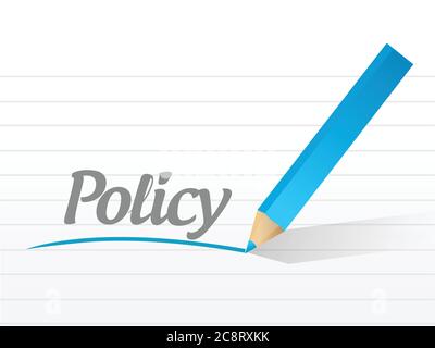 Policy message post illustration design over a white background Stock Vector