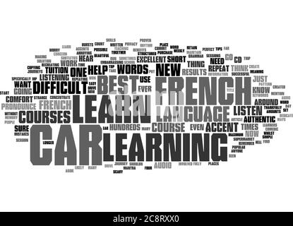 Word Cloud Summary Of How To Learn French Language That Fits Your Schedule Article Stock Photo Alamy