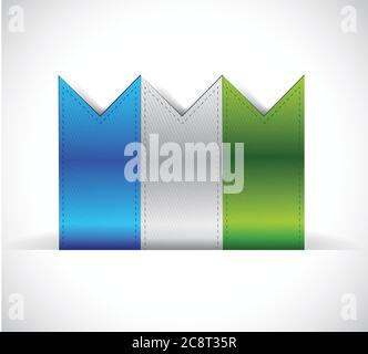 Banners pocket hole illustration design over a white background Stock Vector