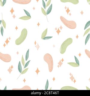 Hydrogel patches under the eyes. Сollagen mask. Organic facial skin care. Vector seamless pattern in cartoons flat design. Stock Vector