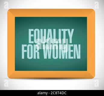 Equality for women message illustration design over a white background Stock Vector