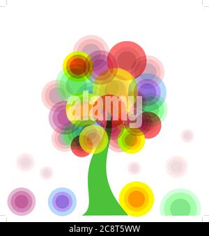 Abstract colorful tree. EPS 8 Stock Vector Image & Art - Alamy