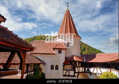 Dracula's Castle - Castle of Bran,  Brasov landmark, Transylvania, Romania Stock Photo