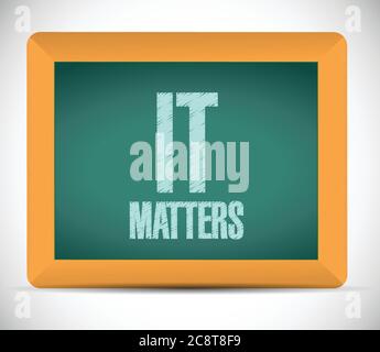 It matters sign message illustration design over a white background Stock Vector