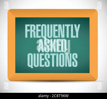 Frequently asked questions message illustration design over a white background Stock Vector