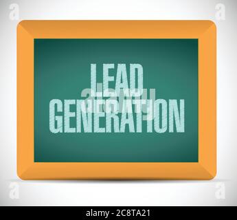 Lead generation message illustration design over a white background Stock Vector