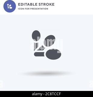 Measuring Spoons icon vector, filled flat sign, solid pictogram isolated on white, logo illustration. Measuring Spoons icon for presentation. Stock Vector