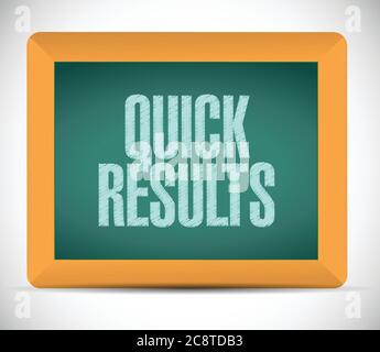 Quick results sign illustration design over a white background Stock Vector