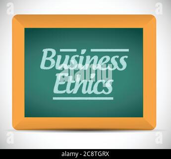 Business ethics message illustration design over a white background Stock Vector