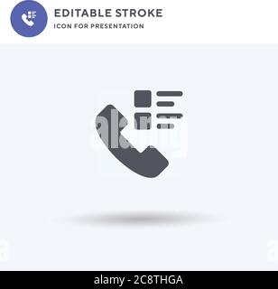 Phone Survey icon vector, filled flat sign, solid pictogram isolated on white, logo illustration. Phone Survey icon for presentation. Stock Vector