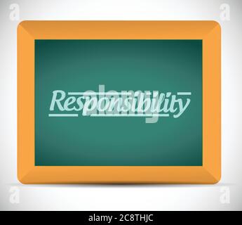 Responsibility message illustration design over a white background Stock Vector