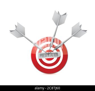 Presentation target illustration design over a white background Stock Vector